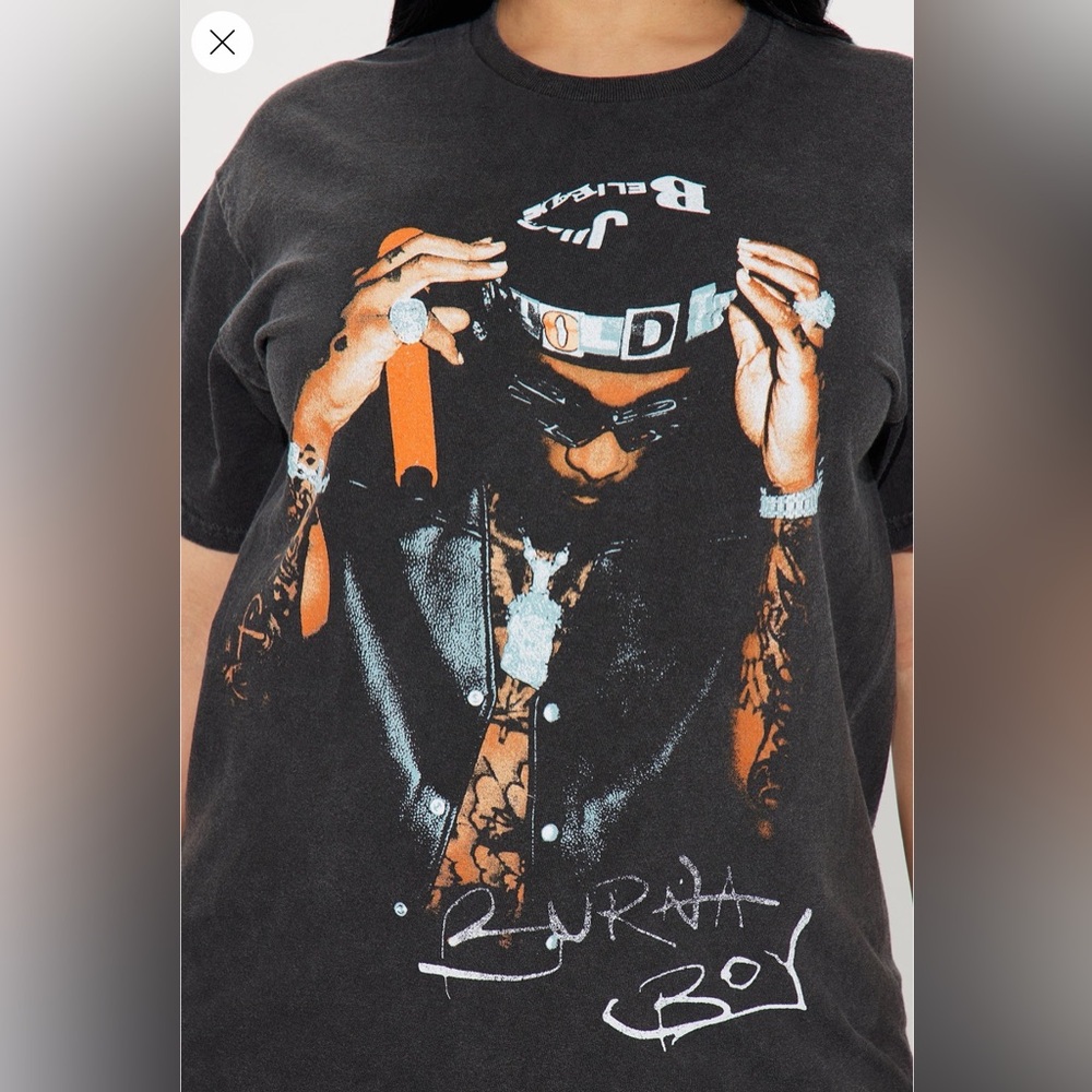 Fashion Nova Charcoal Graphic Tee